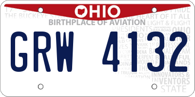 OH license plate GRW4132