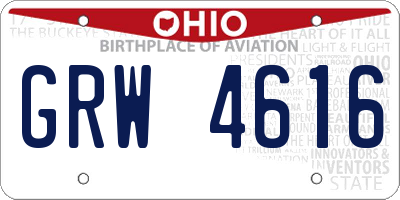 OH license plate GRW4616