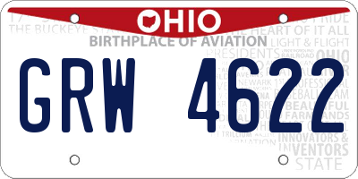OH license plate GRW4622