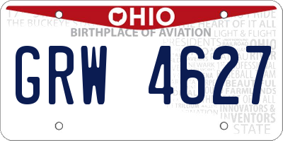 OH license plate GRW4627