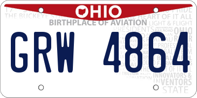 OH license plate GRW4864