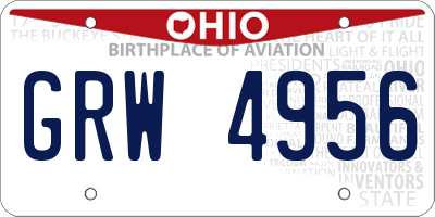 OH license plate GRW4956