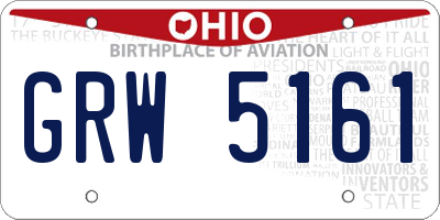 OH license plate GRW5161