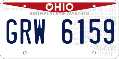 OH license plate GRW6159