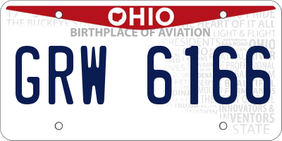 OH license plate GRW6166