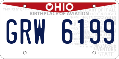 OH license plate GRW6199