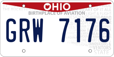 OH license plate GRW7176
