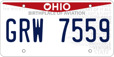 OH license plate GRW7559