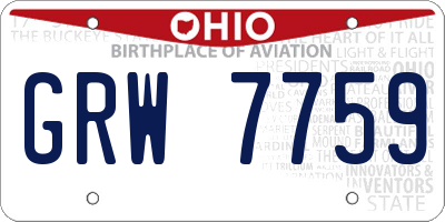 OH license plate GRW7759