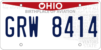 OH license plate GRW8414