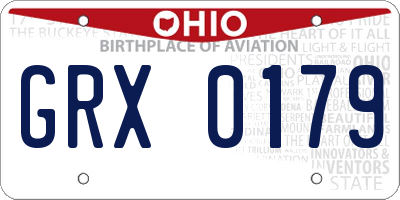 OH license plate GRX0179