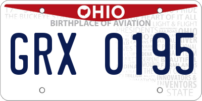 OH license plate GRX0195