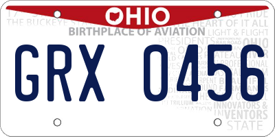 OH license plate GRX0456