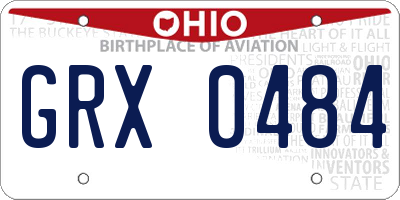 OH license plate GRX0484