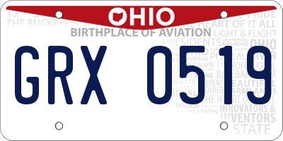 OH license plate GRX0519