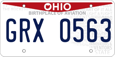 OH license plate GRX0563