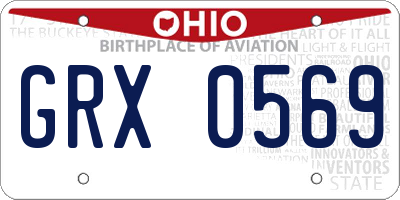 OH license plate GRX0569