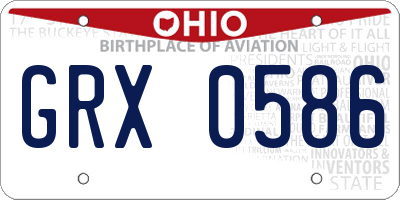OH license plate GRX0586