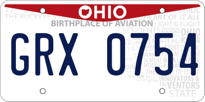 OH license plate GRX0754
