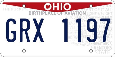 OH license plate GRX1197