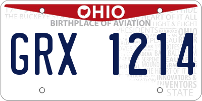 OH license plate GRX1214