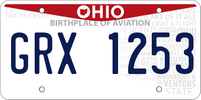 OH license plate GRX1253