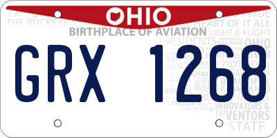 OH license plate GRX1268