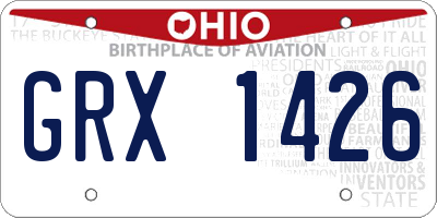 OH license plate GRX1426