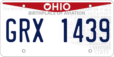 OH license plate GRX1439