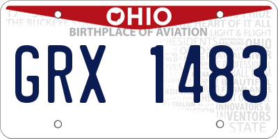 OH license plate GRX1483