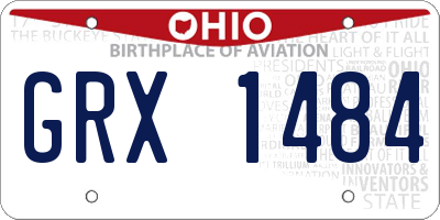 OH license plate GRX1484