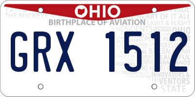 OH license plate GRX1512