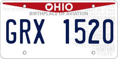 OH license plate GRX1520