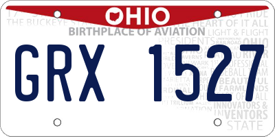 OH license plate GRX1527
