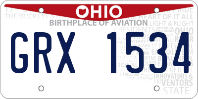 OH license plate GRX1534