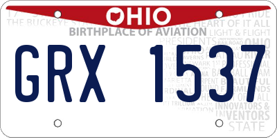 OH license plate GRX1537