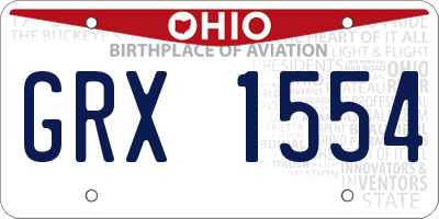 OH license plate GRX1554