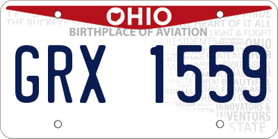 OH license plate GRX1559