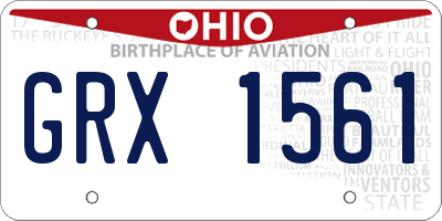 OH license plate GRX1561