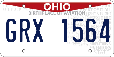 OH license plate GRX1564