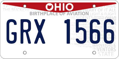 OH license plate GRX1566