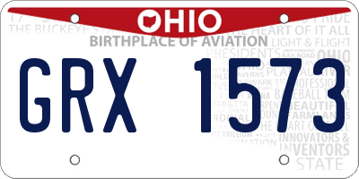 OH license plate GRX1573