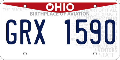 OH license plate GRX1590