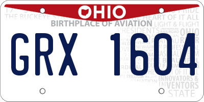 OH license plate GRX1604