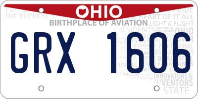 OH license plate GRX1606
