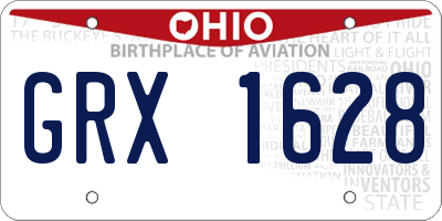 OH license plate GRX1628