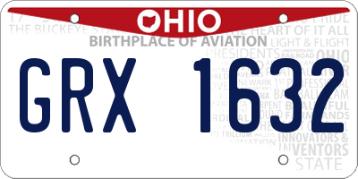 OH license plate GRX1632