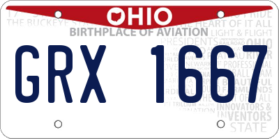 OH license plate GRX1667