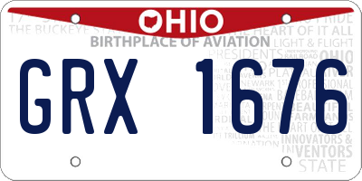 OH license plate GRX1676