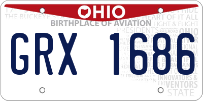 OH license plate GRX1686